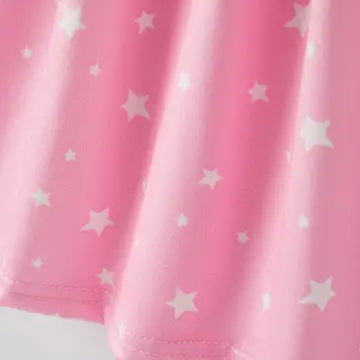 Girl's Summer Dress Pink Stars