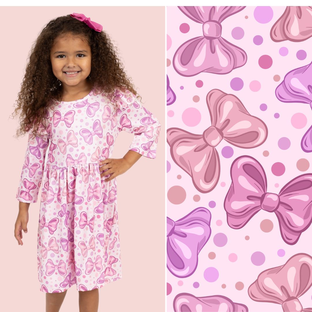 Bowtastic Girls Pink Dress