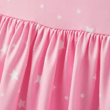 Girl's Summer Dress Pink Stars