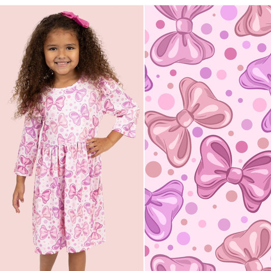 Bowtastic Girls Pink Dress