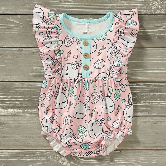 Easter Bunny Hop Infant Girl Romper