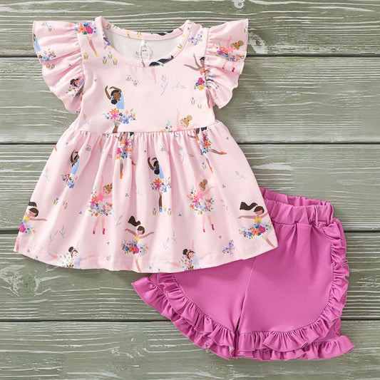 Blooming Ballerinas Shorts Set