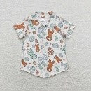 Baby Boys Easter Rabbit Buttons Tee Shirts Tops