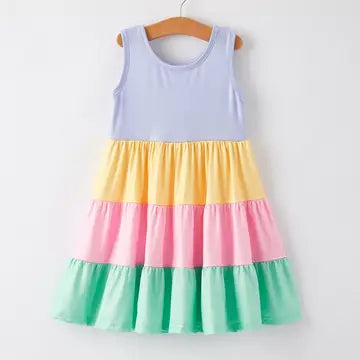 Girl's Summer Dress Multi Color